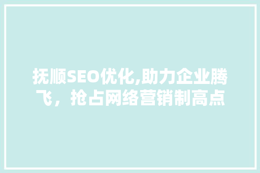 抚顺SEO优化,助力企业腾飞，抢占网络营销制高点