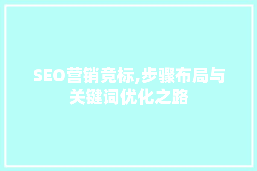SEO营销竞标,步骤布局与关键词优化之路
