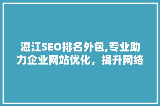 湛江SEO排名外包,专业助力企业网站优化，提升网络竞争力