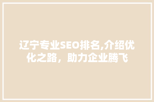 辽宁专业SEO排名,介绍优化之路，助力企业腾飞