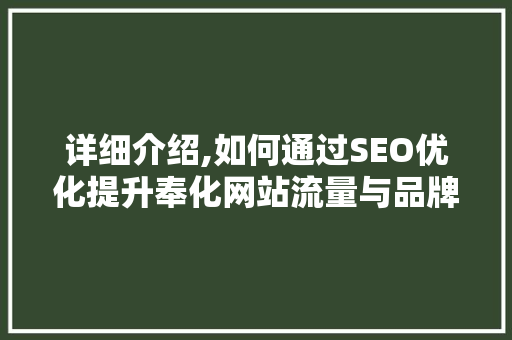 详细介绍,如何通过SEO优化提升奉化网站流量与品牌影响力