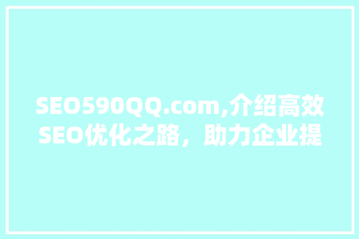 SEO590QQ.com,介绍高效SEO优化之路，助力企业提升网络竞争力