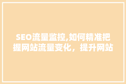 SEO流量监控,如何精准把握网站流量变化，提升网站排名