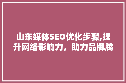 山东媒体SEO优化步骤,提升网络影响力，助力品牌腾飞