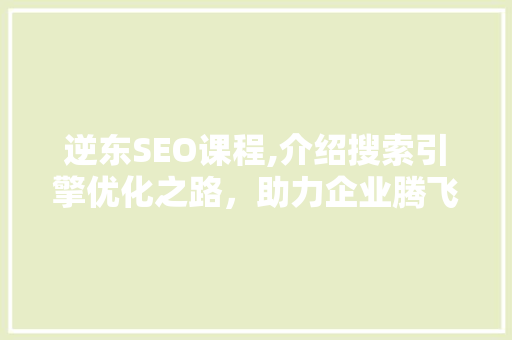 逆东SEO课程,介绍搜索引擎优化之路，助力企业腾飞