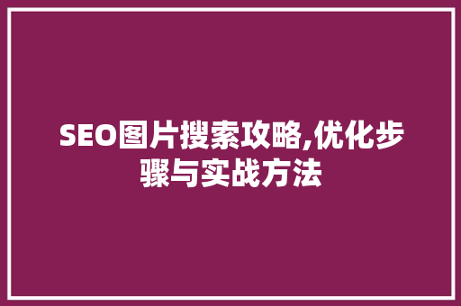 SEO图片搜索攻略,优化步骤与实战方法