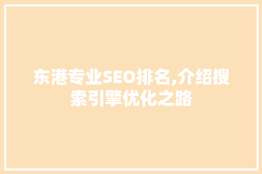 东港专业SEO排名,介绍搜索引擎优化之路