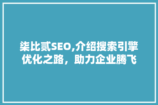 柒比贰SEO,介绍搜索引擎优化之路，助力企业腾飞