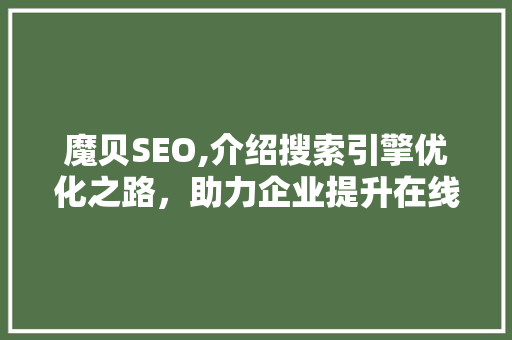 魔贝SEO,介绍搜索引擎优化之路，助力企业提升在线竞争力