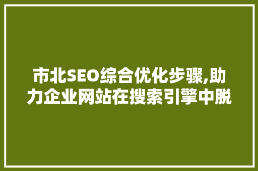 市北SEO综合优化步骤,助力企业网站在搜索引擎中脱颖而出