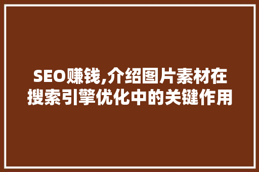 SEO赚钱,介绍图片素材在搜索引擎优化中的关键作用