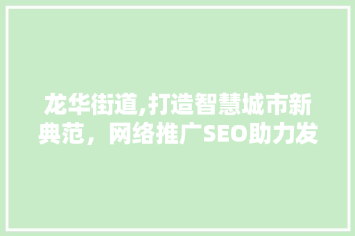 龙华街道,打造智慧城市新典范，网络推广SEO助力发展