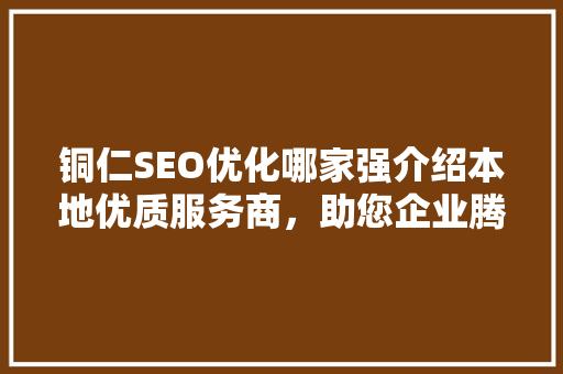 铜仁SEO优化哪家强介绍本地优质服务商，助您企业腾飞